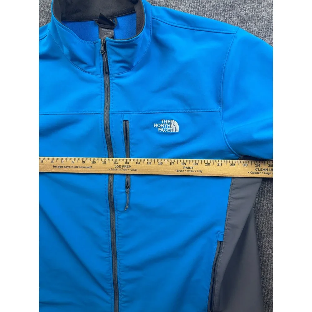 The North Face Softshell Jacket Mens XXL Blue Apex Bionic Full Zip Windproof